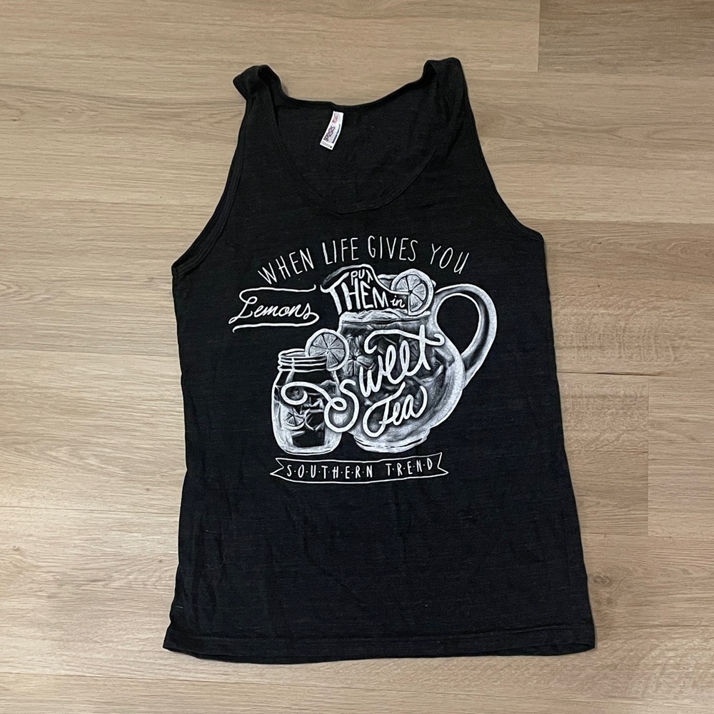 Black tank top